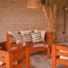 Juego de living de madera